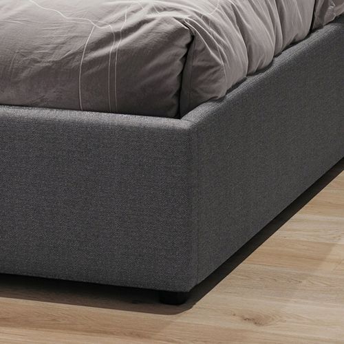 Łóżko tapicerowane 140×200 z pojemnikiem i zagłówkiem Mira szare 028-28 na Arena.pl