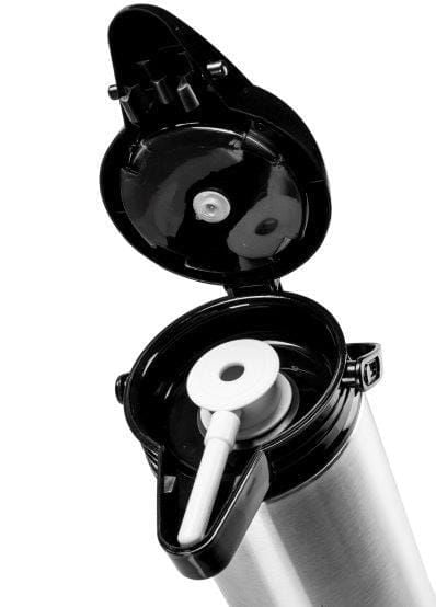 Termos konferencyjny z pompką wkład szklany obudowa stal nierdzewna 1,9 l wz. 1 napisy Coffee Espresso Latte Macchiato czarny zdjęcie 4