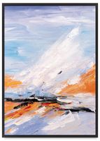 Plakat abstrakcja pastelowa 61x91 cm w czarnej ramie