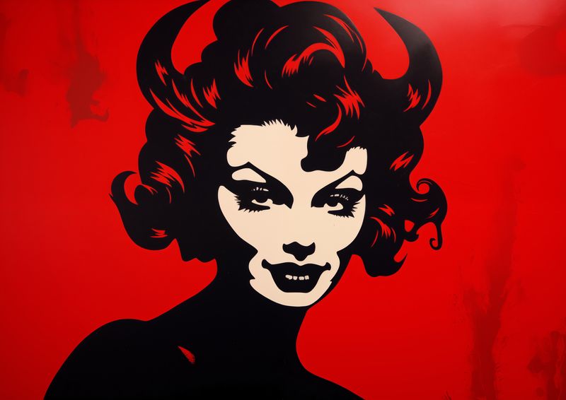 Plakat 59,4x42cm Czerwona Diablica zdjęcie 1