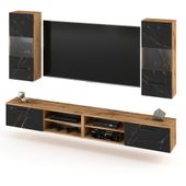 Meblościanka Pod Telewizor Nowoczesna Rtv Blande 240cm Szafka San Sebastian