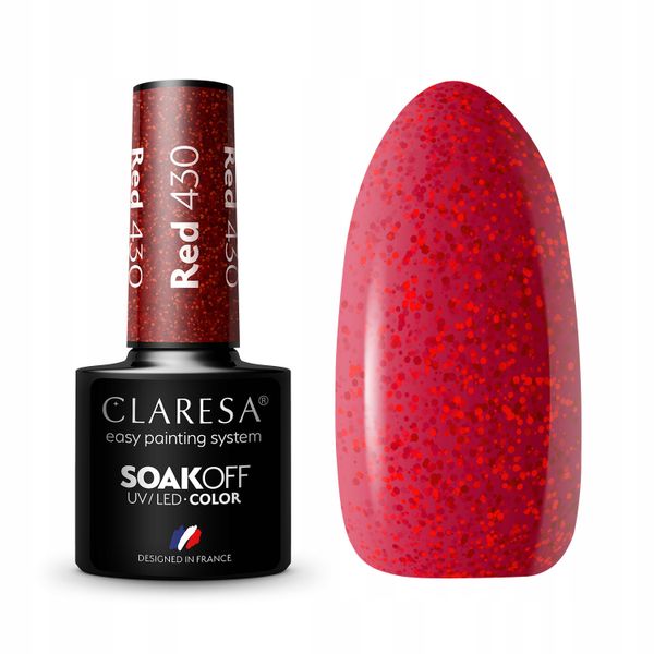 CLARESA Lakier hybrydowy RED 430 - 5g zdjęcie 1