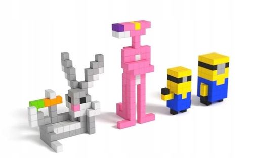 Klocki magnetyczne kreatywne Niespodzianka PIXIO Mini figures 27-44 klocków na Arena.pl