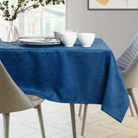 Obrus Plamoodporny GAIA 150x300 Owal Indygo AmeliaHome