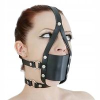 UPRZĄŻ Z MASKĄ NA USTA i Kulkowym Kneblem BDSM