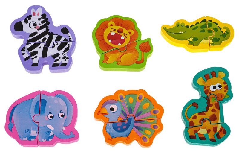 Drewniana Tablica + Puzzle Safari zdjęcie 3