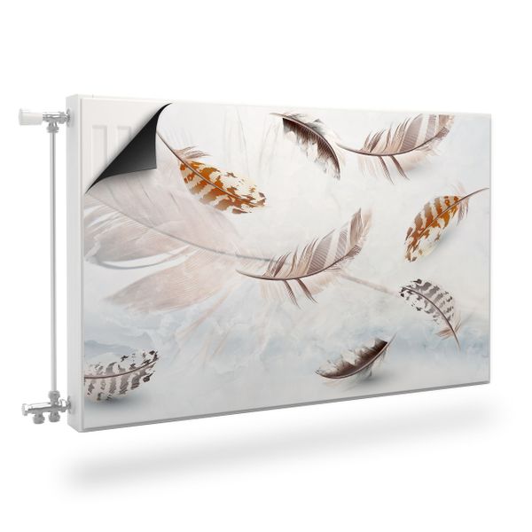 Osłona MAGNETYCZNA Na Grzejnik Pióra Styl Boho 80cm x 60cm zdjęcie 1