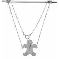 SREBRNY NASZYJNIK PAN CIASTEK CELEBRYTKA ŚWIĄTECZNA SREBRO PRÓBY 925