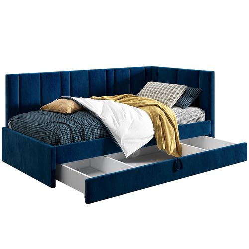 Łóżko młodzieżowe 100x200 Supreme Luka, Czarny, Szuflada na Arena.pl