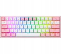 Klawiatura mechaniczna Redragon Fizz Pro K616 RGB Hotswap Box Red Biały-róż