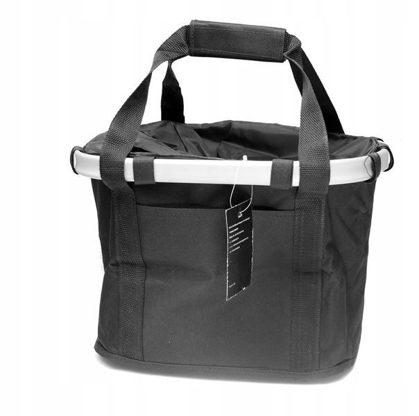 Torba KOSZYK do ROWERU rowerowy PIKNIK czarny zdjęcie 1