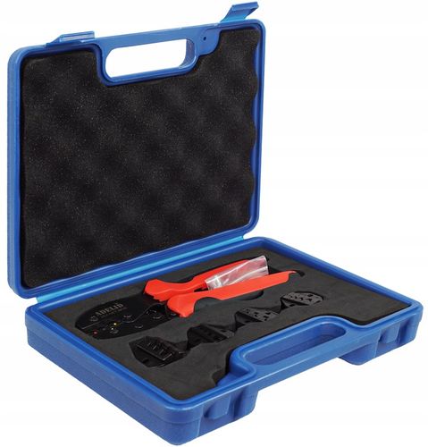 PRASKA Z WYMIENNYMI MATRYCAMI 5 MATRYC ZESTAW ZACISKARKA KONEKTORÓW TULEJEK na Arena.pl