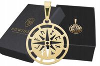 Kompas z Runami Róża Wiatrów Wisiorek złoto próba 585 14k