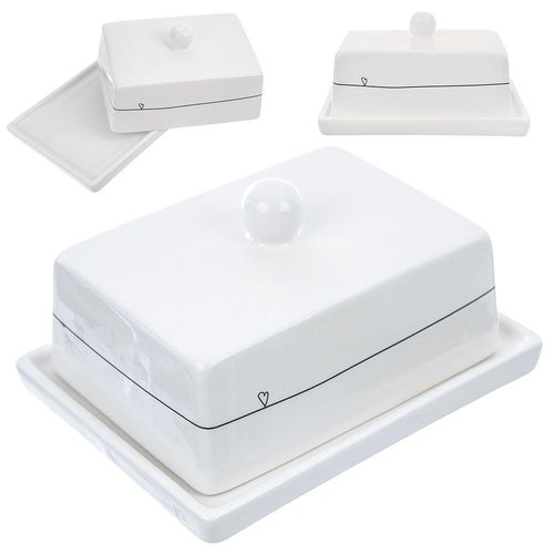 Maselniczka ceramiczna biała SERCE na Arena.pl