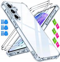 ZESTAW ETUI DO SAMSUNG A55 5G ANTI-SHOCK OBUDOWA CLEAR CASE +3 SZTUKI SZKŁO