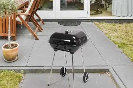 GRIL GRILL OGRODOWY Z POKRYWĄ KOŁAMI BBQ 40X45CM zdjęcie 5