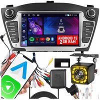 RADIO do Hyundai Tucson IX35 2009-2015 CarPlay Android 15 GPS WiFi FM 2 GB