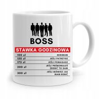 Kubek Prezent Dla Szefa Boss Stawka Godzinowa Z Nadrukiem Ze Zdjęciem