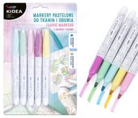 markery pastelowe do obuwia i tkanin 5 kolorów kidea mpot5ka