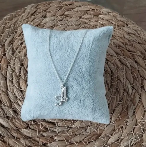 Naszyjnik srebrny z LITERKĄ A łańcuszek pancerka pudełko 45 cm na Arena.pl