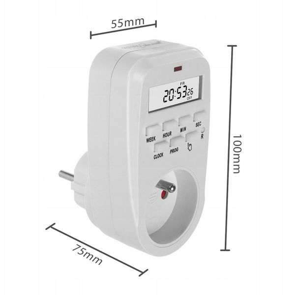 Programator czasowy timer cyfrowy włącznik wyłącznik prądu 3680W GreenBlue zdjęcie 9