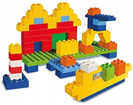 KLOCKI KONSTRUKCYJNE UNICO POJEMNIK Z PŁYTKĄ 120 ELEMENTÓW KOMPATYBILNE na Arena.pl