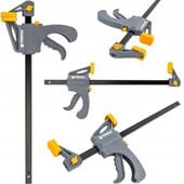 ŚCISK STOLARSKI ZACISK DŹWIGNIOWY 300x60 MM SZYBKOZACISKOWY AUTOMATYCZNY