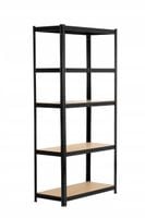2X SOLIDNY REGAŁ MAGAZYNOWY STALOWY CZARNY 180x90x40 875KG DO GARAŻU MAGAZY