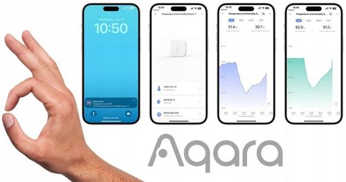 BATERYJNY CZUJNIK TEMPERATURY WILGOTNOŚCI Aqara T1 ZigBee 3.0 Apple na Arena.pl