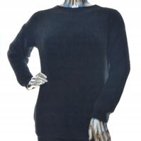 Damski sweter typu alpaka pod szyję czarny uni