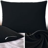 POSZEWKA NA PODUSZKĘ 70x80 CM DUŻA MIĘKKA GŁADKA Z BAWEŁNĄ OEKO-TEX CZARNY