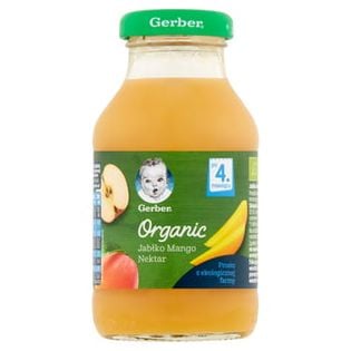 Gerber Organic Nektar Jabłko Mango Po 4 Miesiącu 200 Ml
