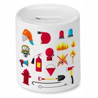 Skarbonka Dla Strażaka Na Prezent Z Nadrukiem Ze Zdjęciem