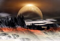 FOTOTAPETA WIDOK PLANETA PRZYSZŁOŚĆI KOSMOS 3D