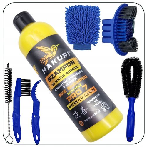 Zestaw do CZYSZCZENIA MYCIA Roweru / 6 x Szczotki / Szampon z woskiem na Arena.pl