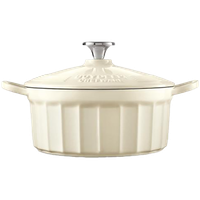 buydeem emaliowane naczynie żeliwne 2,9l, model cp521, kolor oat white