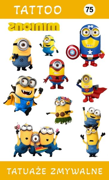 Tatuaże zmywalne Minionki zdjęcie 1