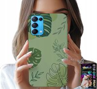 ETUI DO OPPO RENO5 4G 5G - ZIELONE LIŚCIE ROŚLINNE WZORY PLECKI
