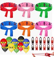Zestaw urodzinowy Ninja dekoracje opaski balony zabawki dla dzieci 44el.