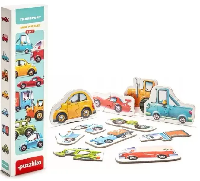 Puzzle dwuelementowe. Auta zdjęcie 1