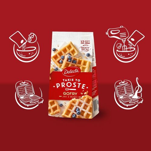 Gofry jak z budki Delecta 3x340g Takie to proste ciasto w proszku na Arena.pl