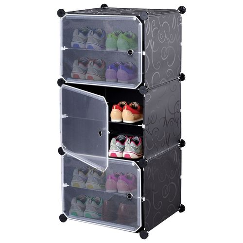SZAFKA NA BUTY OBUWIE CZARNA MODUŁOWA REGAŁ STOJAK PÓŁKI ORGANIZER na Arena.pl