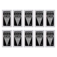 FEATHER Hi Stainless Double Edge Żyletki, 50 sztuk