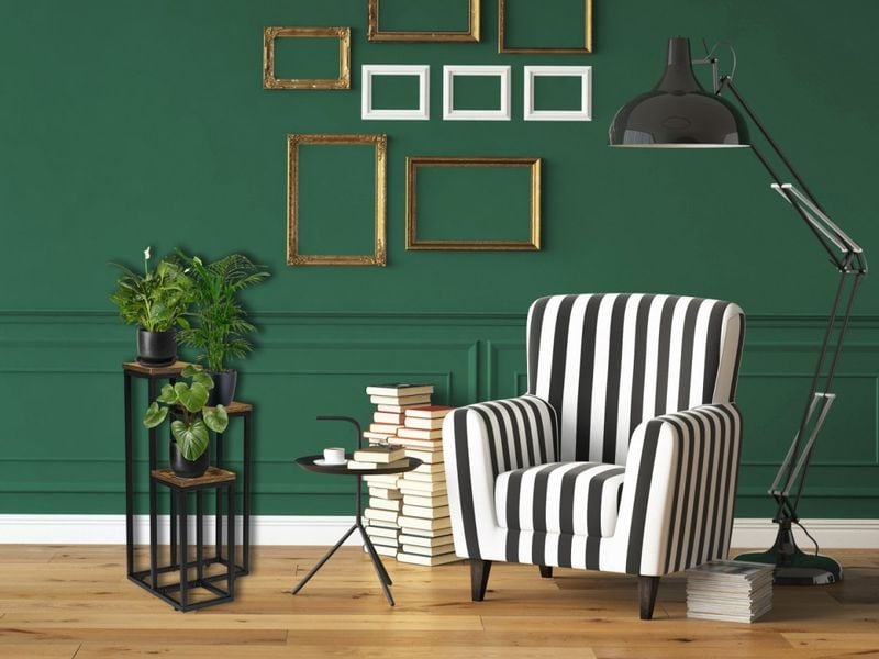 Kwietnik stojący czarny Munir postarzany dąb zdjęcie 2