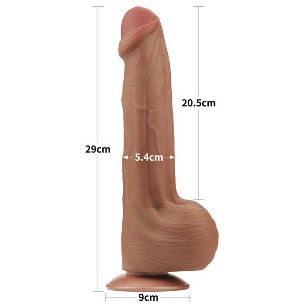 11.5'' King Sized Sliding Skin Dual Layer Dong Brown zdjęcie 3