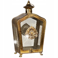 LAMPION RETRO ZŁOTY METALOWY tealight na balkon taras do domu salonu 40cm