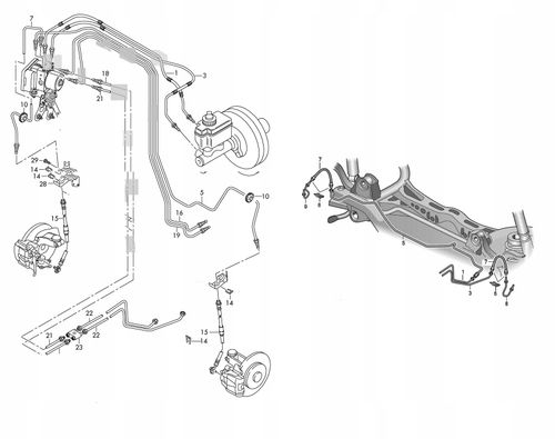 Skoda Octavia 2 1Z3 - Zestaw Przewodów Hamulcowych Teflonowych W Oplocie na Arena.pl