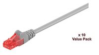 MicroConnect U/UTP CAT6 1M Grey 10 Pack