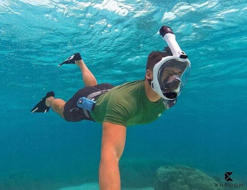 MASKA DO NURKOWANIA PŁYWANIA NIE PARUJE GoPro PEŁNOTWARZOWA Z RURKĄ L/XL na Arena.pl