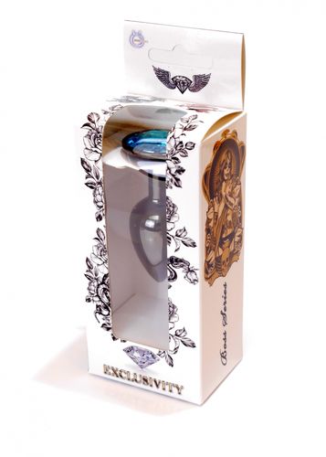 plug jewellery dark silver plug  light blue na Arena.pl